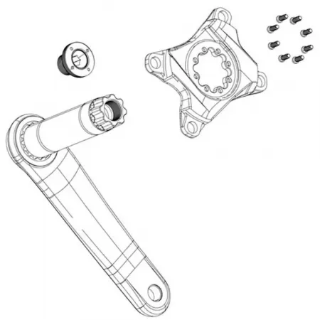 스램 43/30t Force Chain Jam Guard 체인 가이드 3137795725