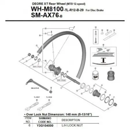시마노 FH-M8110 Left 잠금 너트 3137974360