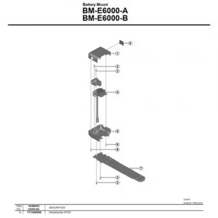 시마노 Y71A00008 BM-E6000 배터리 홀더 3137974552