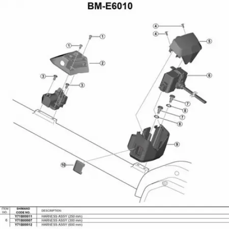 시마노 Y71B0001X Steps BM-E6010 배터리 홀더 3137974559