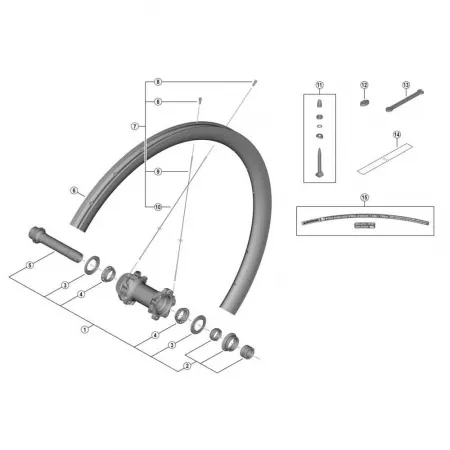 시마노 WH-R9270-C50-TU-F Right 잠금 너트 3138733804