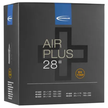 SCHWALBE AV17AP Air Plus Dunlop 40 mm 내부 튜브 리퍼비쉬 3142294688