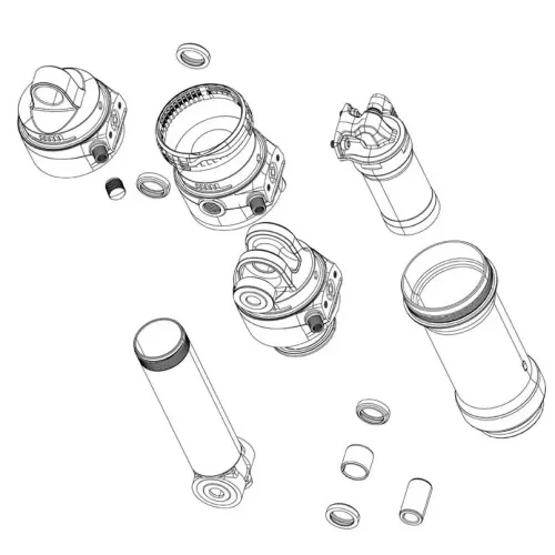 락샥 375 mm 슈퍼 Deluxe C1+ 2023+ 리어 쇼크 댐퍼 키트 3142990559