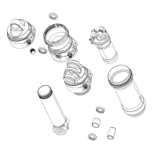 락샥 40 mm 슈퍼 Deluxe C1+ 2023+ 리어 쇼크 댐퍼 키트 3142990560