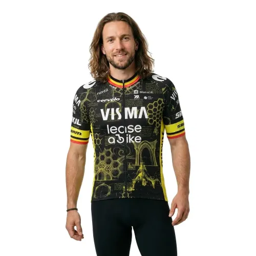 TVL 팀 Visma Lease A 바이크 TdF26 레플리카 Former Belgian 챔피언 반팔 져지 3143096183