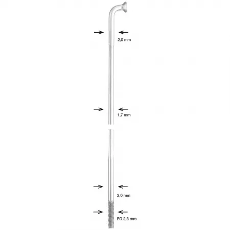 알피나 2.00/1.70/2.00 mm 스포크 100 단위 3143738642