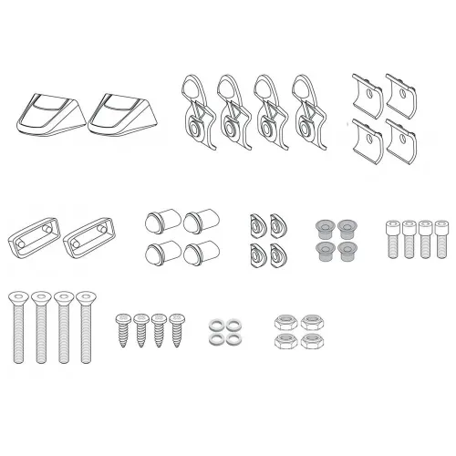 기비 Monokey Rack Side Configuration Kit 탑 케이스 후면 피팅 4137999842