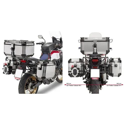 기비 Trekker Outback Monokey Cam Honda CRF1000L Africa Twin 사이드 케이스 장착 4137999847