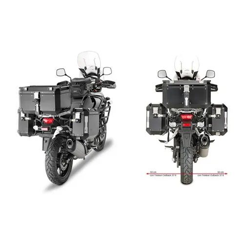 기비 Trekker Outback Monokey Cam Suzuki DL 1000 V-Strom 사이드 케이스 장착 4137999865