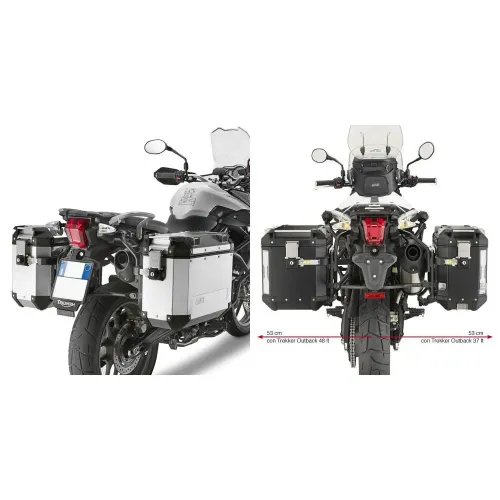 기비 Trekker Outback Monokey Cam Triumph Tiger 800/800 XC/800 XR 사이드 케이스 장착 4137999880