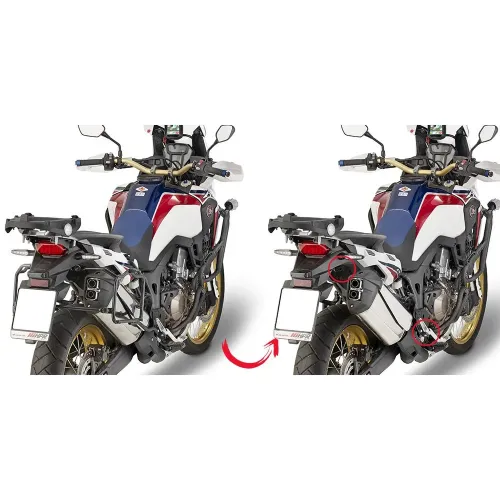 기비 Monokey/Retro Fit Rapid Release Honda CRF1000L Africa Twin 사이드 케이스 장착 4137999896