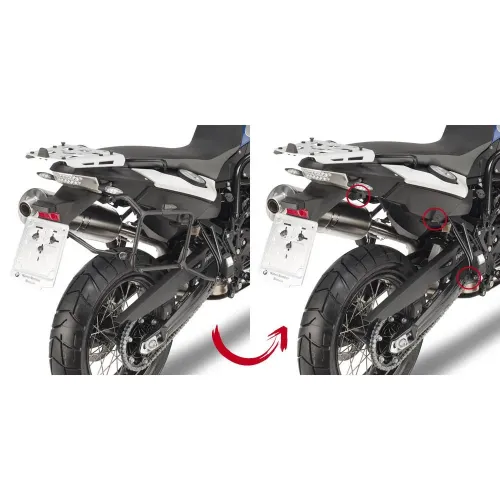 기비 Monokey/Retro Fit Rapid Release BMW F 650/700/800 GS 사이드 케이스 장착 4137999903