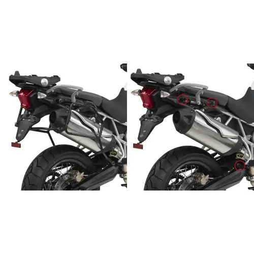 기비 Monokey/Retro Fit Rapid Release Triumph Tiger 800/800 XC/800 XR 사이드 케이스 장착 4137999905
