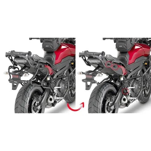 기비 V35/V37 Monokey Rapid Release Yamaha MT-09 Tracer 사이드 케이스 장착 4137999931
