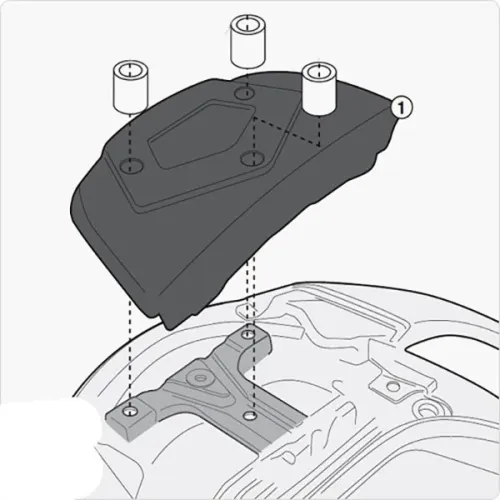 기비 SR3104/SR3104 mm Rear Rack Suzuki Burgman 650/650 Executive 피팅 키트 4137999994