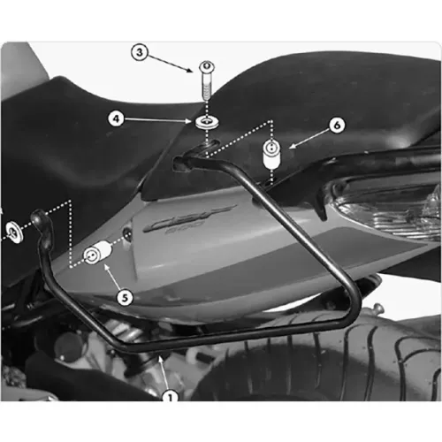 기비 Soft Honda CBF 500/600S/600N/1000/1000 ABS 오토바이 새들백 지지대 4138000091