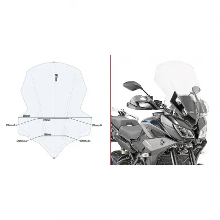 기비 2139DT 야마하 Tracer 900/Tracer 900 GT 앞유리 4138007947