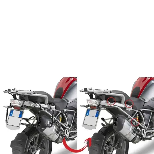 기비 Monokey Rapid Release BMW R 1200 GS/Adventure&R 1250 GS/Adventure 사이드 케이스 장착 4138044233