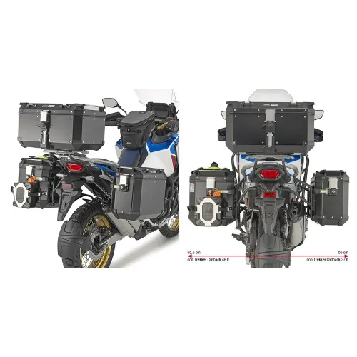 기비 Monokey Cam-Side Honda CRF Africa Twin Adventure Sports 20 1000 L 사이드 케이스 장착 4138411800