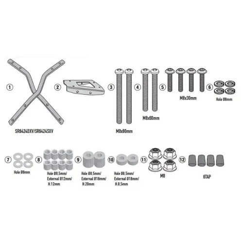 기비 triumph Scrambler 400X 2024 탑 케이스 후면 피팅 4141004544