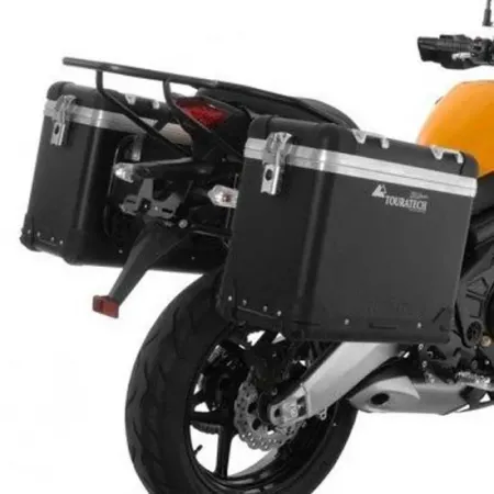 투라텍 ZEGA Pro And-Black 38/38 litro acero Black Rack Kawasaki Versys 650 2010-2014 사이드 케이스 세트 4141190414