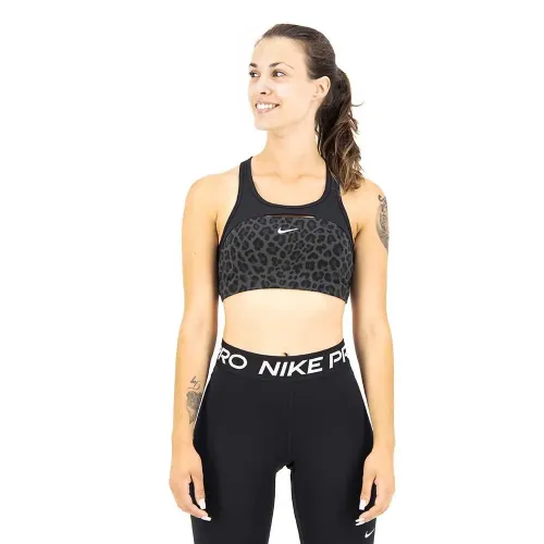 나이키 Dri Fit Swoosh Padded Printed 미디엄 임팩트 스포츠 브라 6138569130