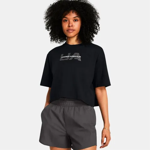 언더아머 Boxy Crop Branded 반팔 티셔츠 6141020685