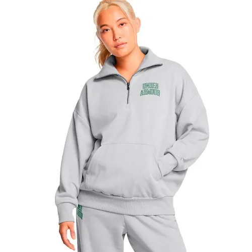 언더아머 Icon Heavyweight Terry Oversized 하프 지퍼 스웨트셔츠 6141021130