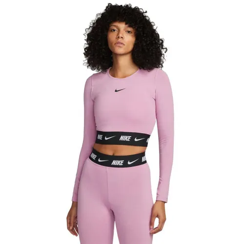 나이키 Crop Tape long-sleeve 스포츠 탑 6141126221