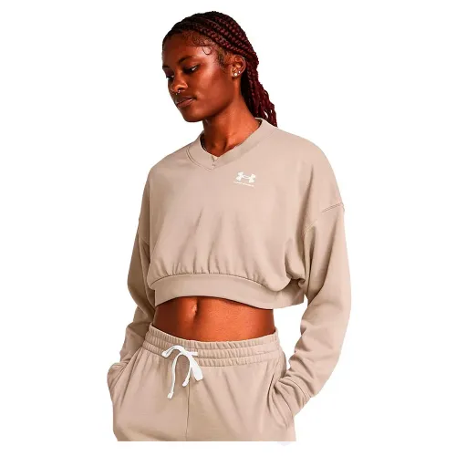 언더아머 Rival Terry Oversized Crop 스웨트셔츠 6141366157