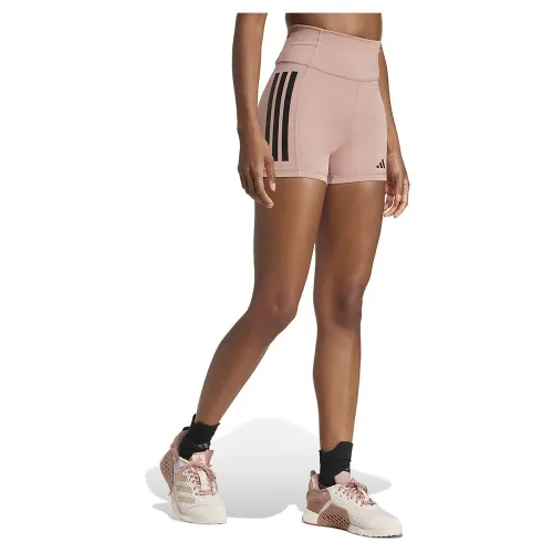 아디다스 Optime 3 Stripes 3in 짧은 레깅스 6141566996