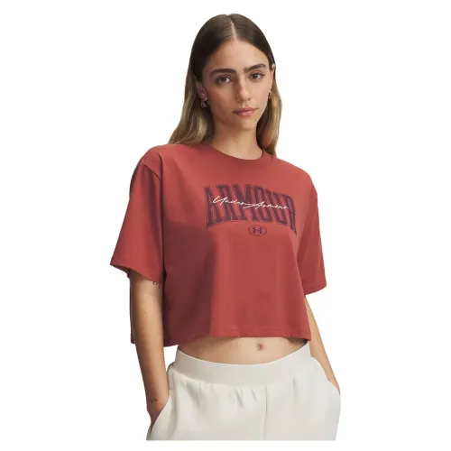 언더아머 Script Boxy Crop 반팔 티셔츠 6141636274