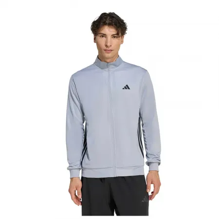 아디다스 Workout Essentials All-Set 3 Stripes Knit 풀지퍼 스웨트셔츠 6142682478