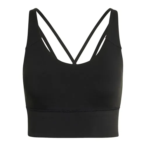 아디다스 3 Stripes Studio All Me 스포츠 브라 로우 임팩트 6142695211