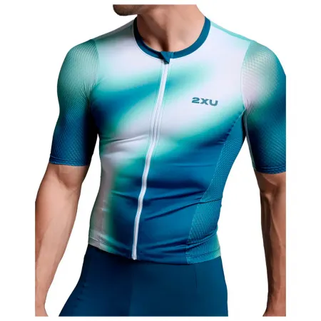 2XU 에어로 Hex Tri 하프 지퍼 반팔 티셔츠 6142920483