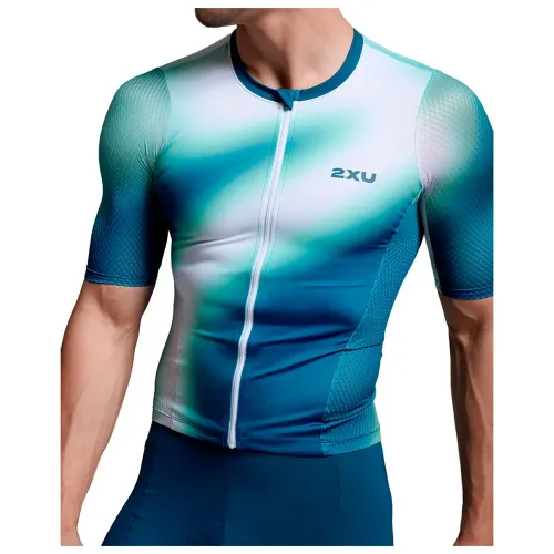 2XU Aero Hex Tri 하프 지퍼 반팔 티셔츠 6142920483