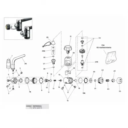 크레시 DM First Stage Valve O링 7138737374