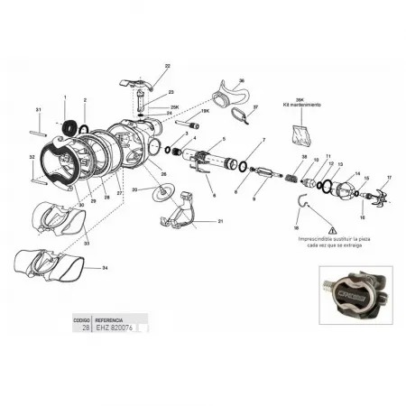 크레시 Ellipse Balanced-Master 상단 뚜껑 걸쇠 7138751543