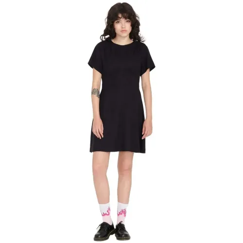 VOLCOM Surfpunk 짧은 소매 짧은 드레스 9140634177