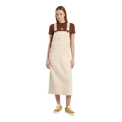 DICKIES Bib Overall 소매 없는 롱 드레스 9141657217
