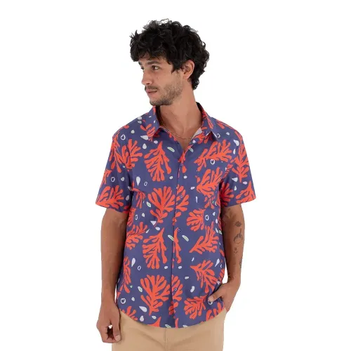 헐리 Printing Press Coral 반팔 셔츠 9142893401