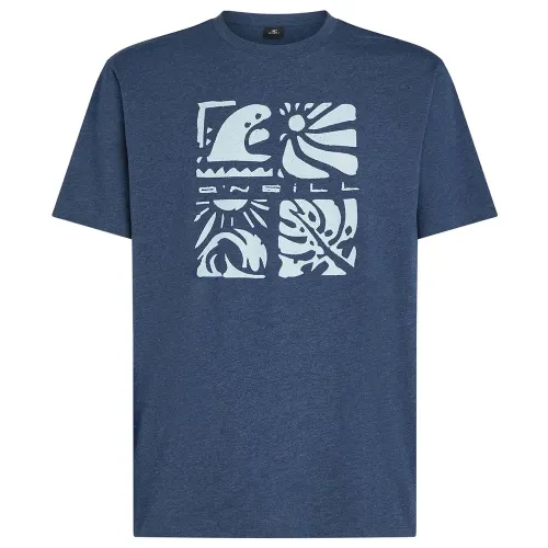 오닐 Melange Front Print 반팔 티셔츠 9142900240